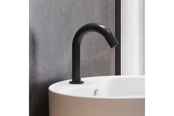 Смеситель для раковины Damixa Scandinavian Pure 360290300 черный сенсорный, длина излива 13.14 см