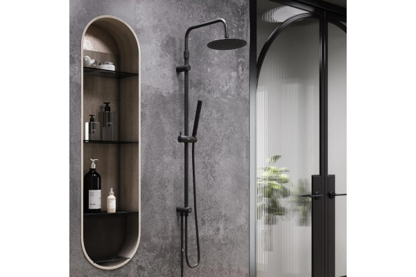 Душевая стойка Damixa Scandinavian Pure 936000300 черная матовая цвет черный, штанга 145 см