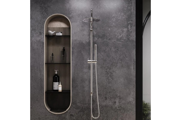 Душевая стойка Damixa Scandinavian Pure 936000000 хром штанга 145 см, шланг пластиковый 175 см