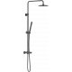 Душевая стойка Damixa Scandinavian Pure 936800300 черная матовая цвет черный, штанга 145 см
