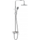 Душевая стойка Damixa Jupiter 977730000 хром, с полочкой, штанга 145 см, шланг пластиковый 150 см