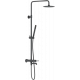 Душевая стойка Damixa Scandinavian Pure 936740300 черный матовый штанга 145 см, шланг пластиковый 175 см