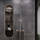 Душевая стойка Damixa Scandinavian Pure 936760000 хром штанга 145 см, шланг пластиковый 175 см