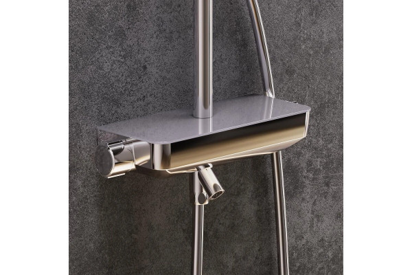 Душевая стойка Damixa Scandinavian Pure 936760000 хром штанга 145 см, шланг пластиковый 175 см