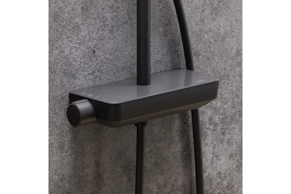 Душевая стойка Damixa Scandinavian Pure 936750300 чернная матовая хром, штанга 145 см