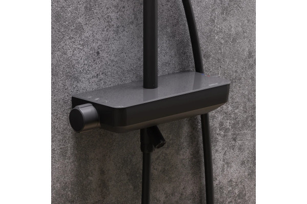Душевая стойка Damixa Scandinavian Pure 936730300 черная матовая цвет черный, штанга 145 см