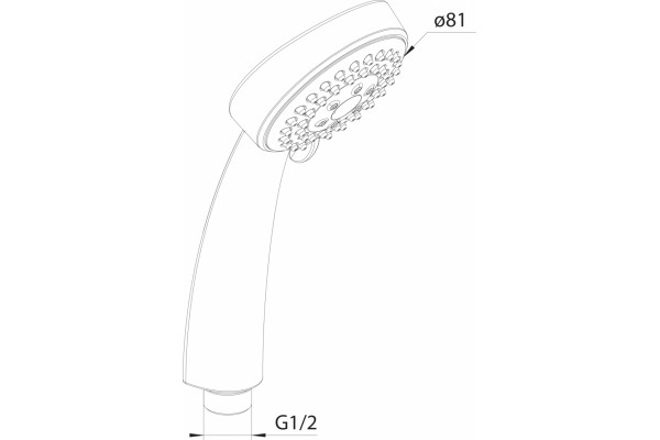 Душевой гарнитур Damixa Contour 760110300 хром, штанга 29 см