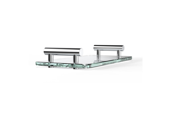 Decor Walther Bar Tab Поднос с ручками стеклянный цвет: хром / прозрачное стекло 0857000