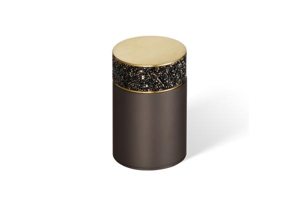 Decor Walther Rocks BMD1 Баночка универсальная 6.5x9.8см с кристаллами Swarovski® цвет: темная бронза / золото матовое (Снято с пр-ва) 0933741