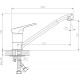Смеситель Decoroom SO21 SO21018 для кухонной мойки однорычажный, хром