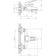 Смеситель Decoroom SO21 SO21035 для ванны с душем, однорычажный, хром