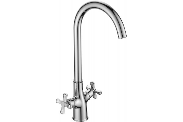 Смеситель Decoroom SO52 SO52028 для кухонной мойки двухвентильный, хром