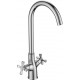 Смеситель Decoroom SO52 SO52028 для кухонной мойки двухвентильный, хром