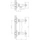 Смеситель для душа Decoroom SO54 SO54055 двухвентильный, хром