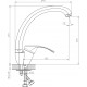Смеситель для кухни Decoroom SO71 SO71021 однорычажный, хром