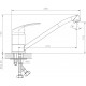 Смеситель для кухни Decoroom SO71 SO71018 однорычажный, хром