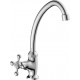 Кран Decoroom SO54 SO54010 для раковины двухвентильный, хром, высота излива 21.3 см