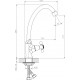 Кран Decoroom SO54 SO54010 для раковины двухвентильный, хром, высота излива 21.3 см