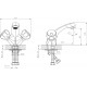 Смеситель для раковины Decoroom SO50 SO50011R двухвентильный, хром