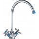 Смеситель для кухни Decoroom SO51 SO51028-Blue двухвентильный, высота излива 22.4 см