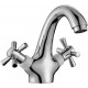 Смеситель для раковины Decoroom SO51 SO51011-White двухвентильный, высота излива 11.2 см
