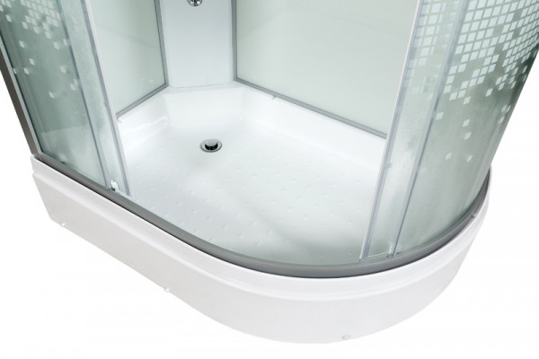 Душевая кабина Deto L720L 120 x 80 см, с крышей, стандартная, прямоугольная-асимметричная, поддон средний