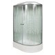 Душевая кабина Deto L720LGM с гидромассажем 120 x 80 см, с крышей, прямоугольная-асимметричная, поддон средний