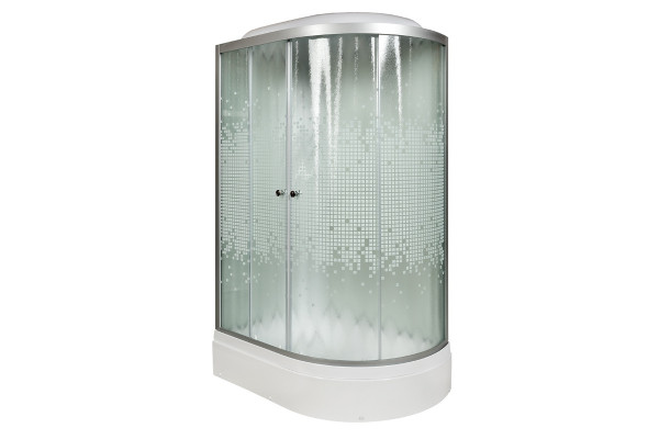 Душевая кабина Deto L720RGM+EL с гидромассажем и с электрикой 120 x 80 см, с крышей, прямоугольная-асимметричная, поддон средний