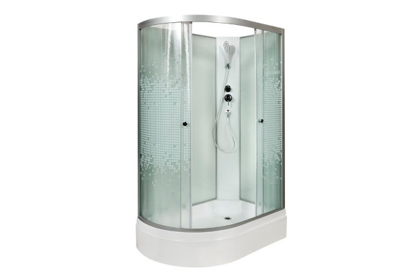 Душевая кабина Deto L 720RN 120 x 80 см, без крыши, прямоугольная-асимметричная, поддон средний