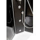 Душевая кабина Deto L810GM BLACK, 100 x 100 x 215 см, с гидромассажем, четверть круга, поддон глубокий