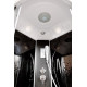 Душевая кабина Deto L810EL BLACK с электрикой 100 x 100 x 215 см, четверть круга, поддон глубокий