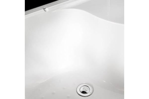 Душевая кабина Deto L810N BLACK без крыши 100 x 100 x 200 см четверть круга, поддон глубокий