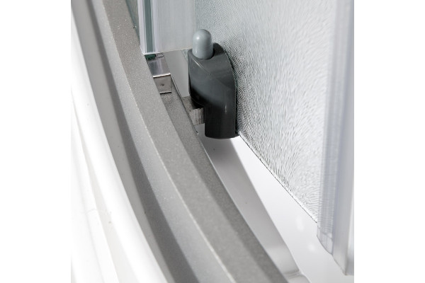 Душевая кабина Deto L810N BLACK без крыши 100 x 100 x 200 см четверть круга, поддон глубокий