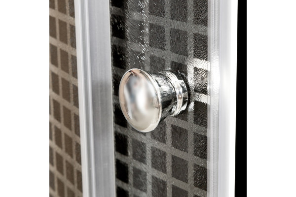 Душевая кабина Deto L810N BLACK без крыши 100 x 100 x 200 см четверть круга, поддон глубокий