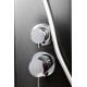 Душевая кабина Deto L809NGM BLACK, без крыши, с гидромассажем, 90 x 90 x 200 см, четверть круга, поддон низкий