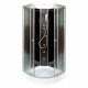 Душевая кабина Deto L809NGM BLACK, без крыши, с гидромассажем, 90 x 90 x 200 см, четверть круга, поддон низкий