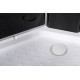 Душевая кабина Deto L809NGM BLACK, без крыши, с гидромассажем, 90 x 90 x 200 см, четверть круга, поддон низкий