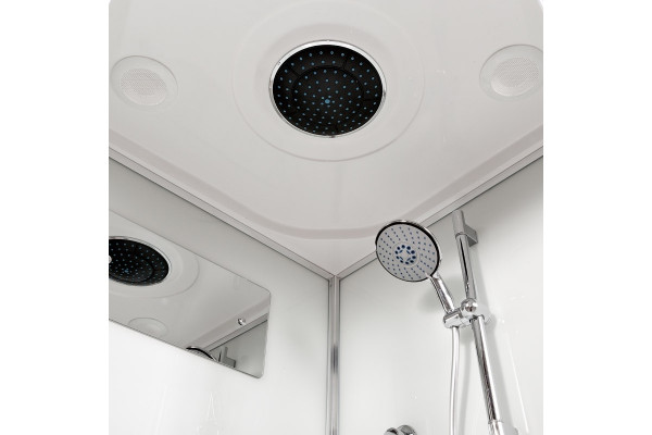 Душевая кабина Deto D D279S 90 x 90 см, с крышей, четверть круга, поддон средний