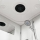 Душевая кабина Deto D D279S 90 x 90 см, с крышей, четверть круга, поддон средний