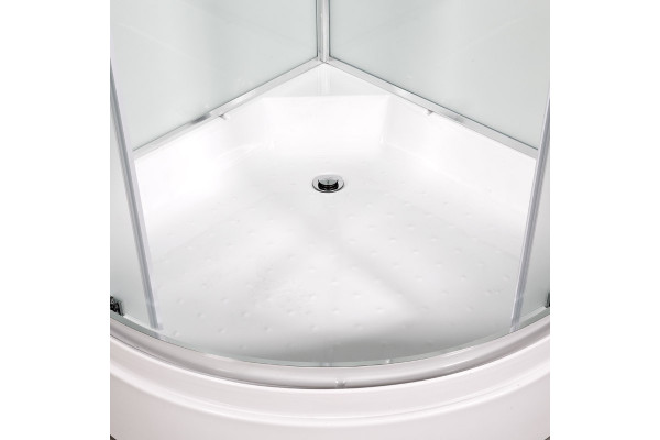 Душевая кабина Deto D D279S 90 x 90 см, с крышей, четверть круга, поддон средний