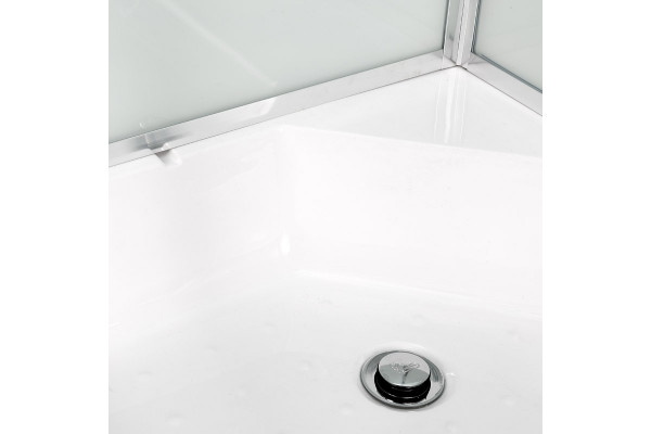 Душевая кабина Deto D D279S 90 x 90 см, с крышей, четверть круга, поддон средний
