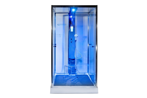 Душевая кабина Deto Z Z122 Espoo 120 x 90 x 220 см с подсветкой, хром, прямоугольная, поддон низкий