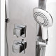 Душевая кабина Deto Z Z122 Espoo 120 x 90 x 220 см с подсветкой, хром, прямоугольная, поддон низкий