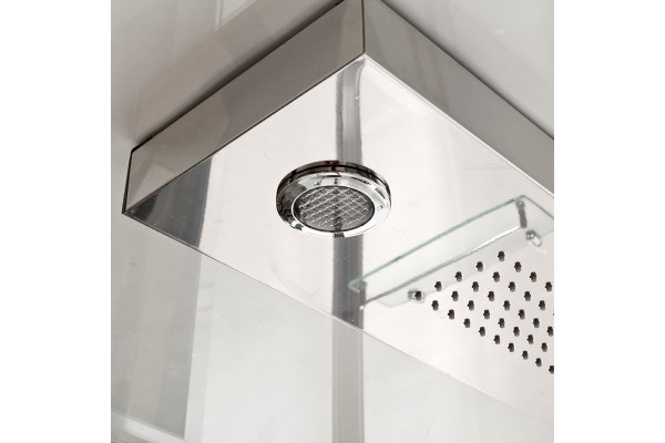 Душевая кабина Deto Z Z122 Espoo 120 x 90 x 220 см с подсветкой, с паром, хром, прямоугольная, поддон низкий