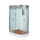 Душевая кабина Deto D D102S+ эл. L 120 x 80 см, с крышей и электрикой, прямоугольная-асимметричная, поддон низкий