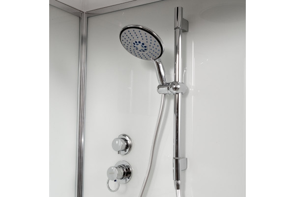 Душевая кабина Deto D D102S+ эл. L 120 x 80 см, с крышей и электрикой, прямоугольная-асимметричная, поддон низкий