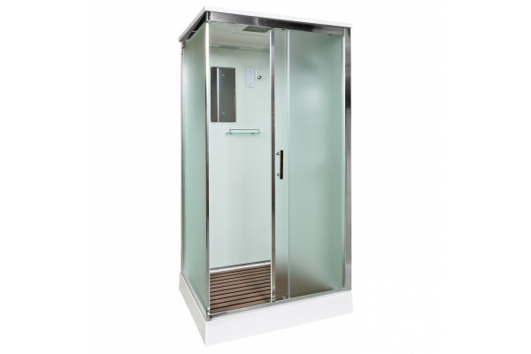 Душевая кабина Deto D D129S эл 120 x 90 см, с крышей и электрикой, прямоугольная, поддон низкий