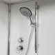Душевая кабина Deto D D120S LED L120 x 80 см, с крышей и LED подсветкой, прямоугольная-асимметричная, поддон глубокий