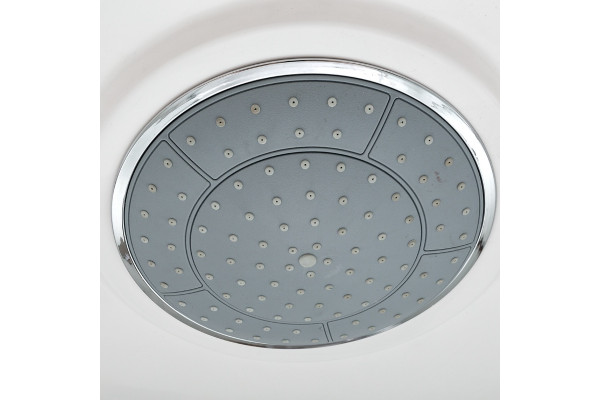 Душевая кабина Deto D D120S LED L120 x 80 см, с крышей и LED подсветкой, прямоугольная-асимметричная, поддон глубокий