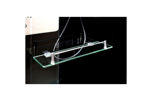 Душевая кабина Deto B10S с LED-подсветкой, BLACK , четверть круга, поддон глубокий
